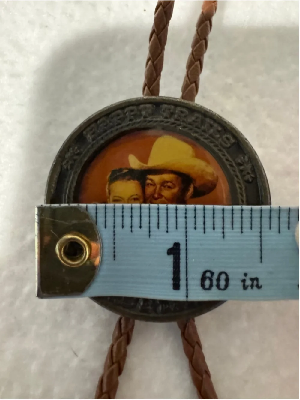 Men's Fossil Roy Rogers & Dale Evans Photo Bolo Tie, Collector Tin Box